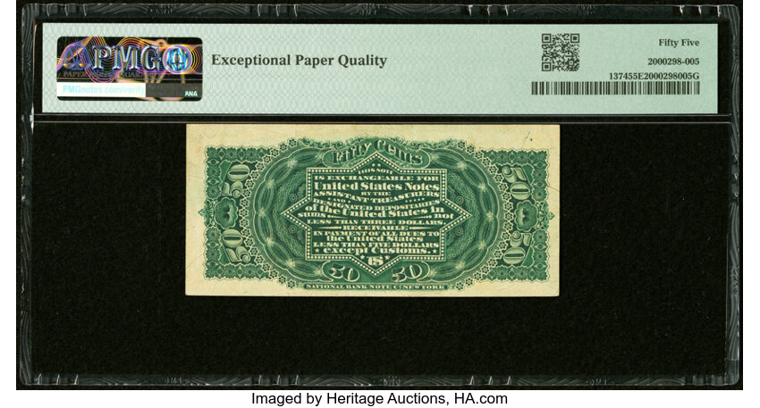 image for:  50c PMG AU55 (Fr. 1374)