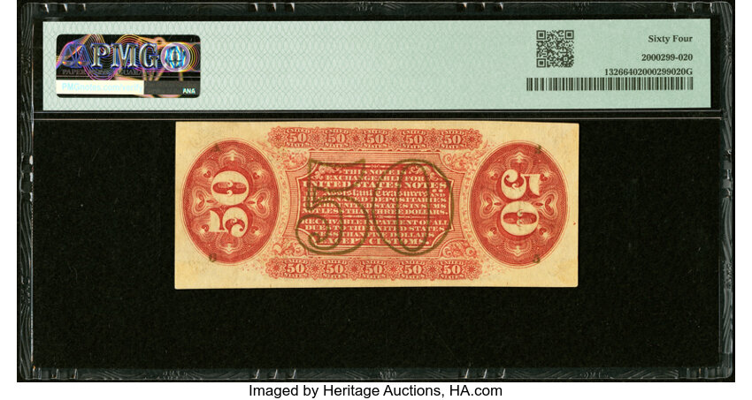 image for:  Head of General Spinner 50c PMG CU64 (Fr. 1326)