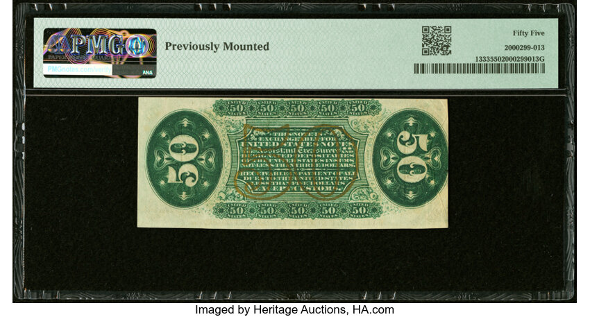 image for:  Head of General Spinner 50c PMG AU55 (Fr. 1333)