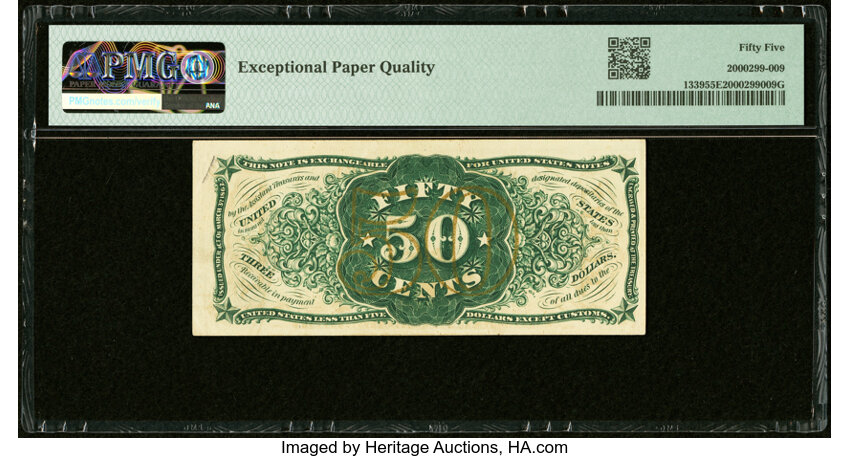 image for:  Head of General Spinner 50c PMG AU55 (Fr. 1339)