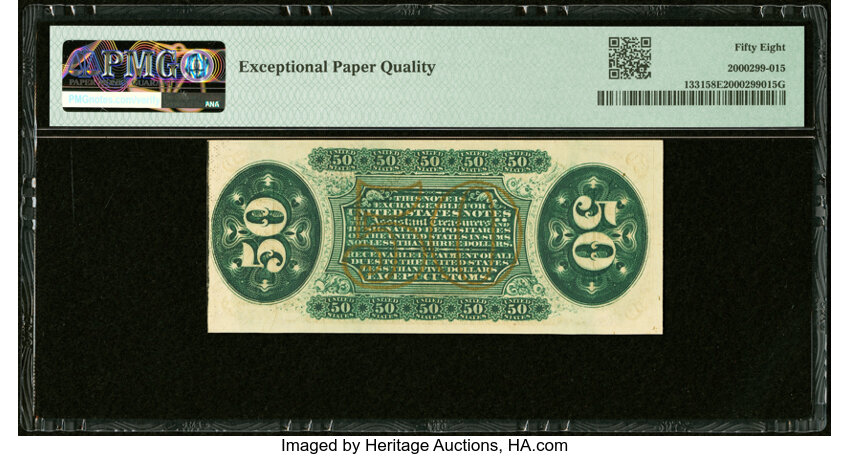 image for:  Head of General Spinner 50c PMG AU58 (Fr. 1331)