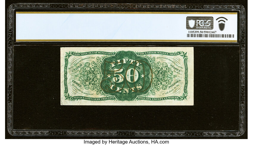 image for:  Head of General Spinner 50c PCGS AU50 (Fr. 1342)