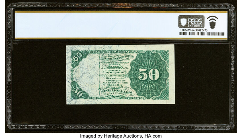 image for: Fr. 1379 50¢ Fourth Issue Dexter PCGS Banknote Choice Unc 64 PPQ....