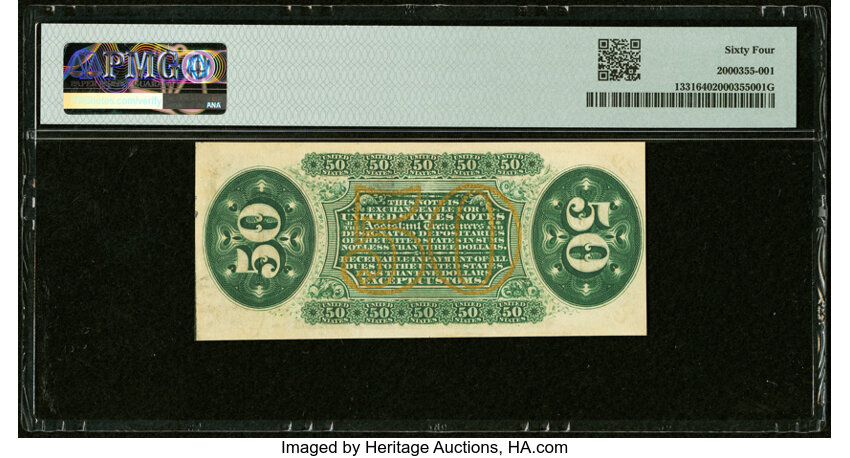 image for:  Head of General Spinner 50c PMG CU64 (Fr. 1331)