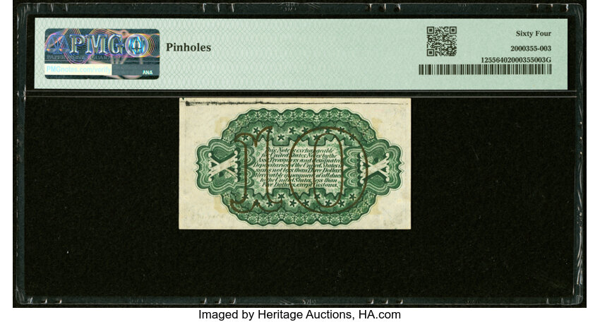 thumbnail for:  Head of George Washington 10c PMG CU64 (Fr. 1255)