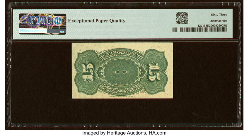 image for:  Bust of Columbia 15c PMG CU63 (Fr. 1271)