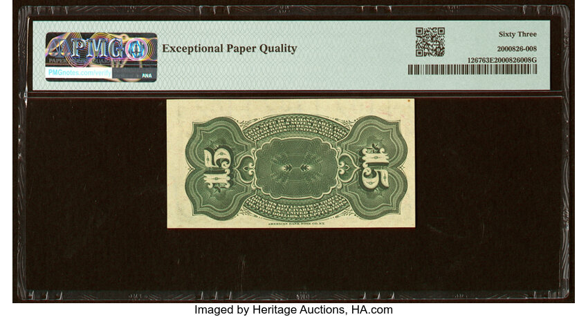 image for: Fr. 1267 15¢ Fourth Issue PMG Choice Uncirculated 63 EPQ....