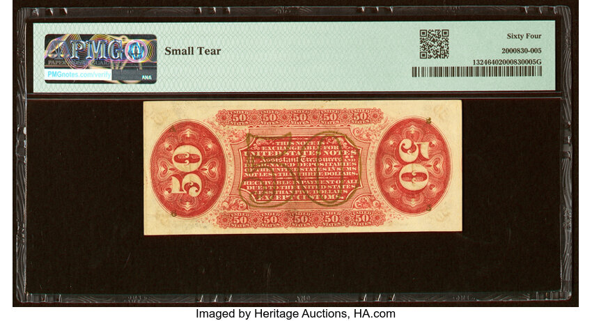 image for:  Head of General Spinner 50c PMG CU64 (Fr. 1324)