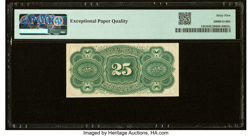 image for:  Bust of George Washington 25c PMG CU65 (Fr. 1301)