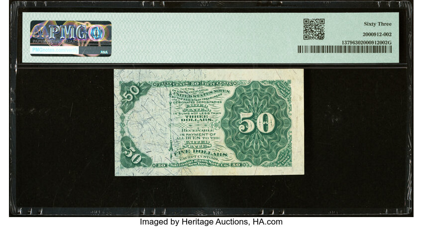 image for:  50c PMG CU63 (Fr. 1379)