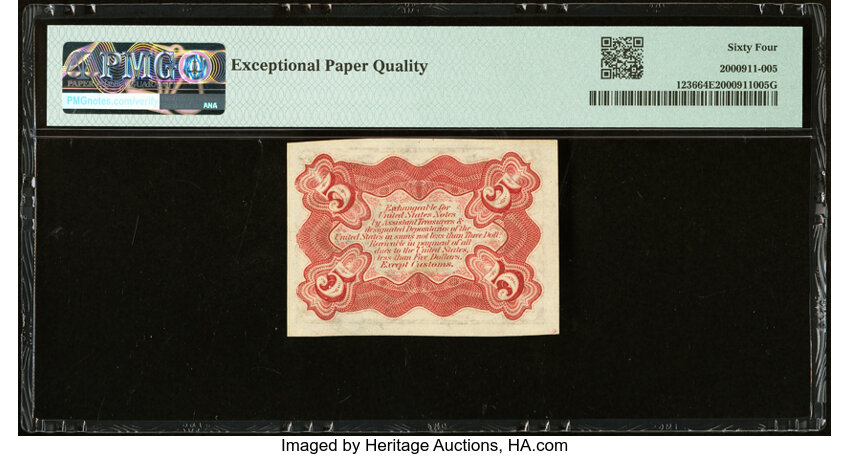 image for:  Head of Spencer Clark 5c PMG CU64 (Fr. 1236)