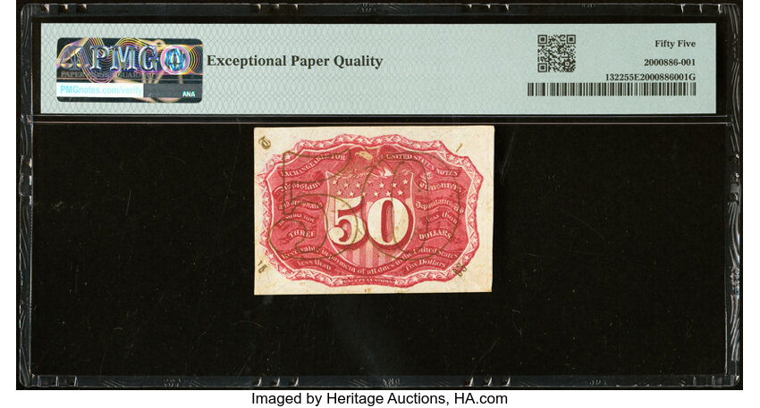 image for:  Head of George Washington in Bronze Oval Frame 50c PMG AU55 (Fr. 1322)