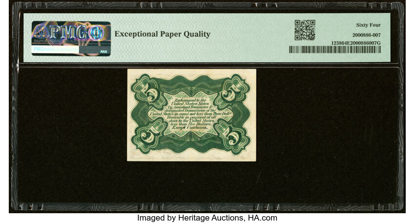 image for:  Head of Spencer Clark 5c PMG CU64 (Fr. 1238)