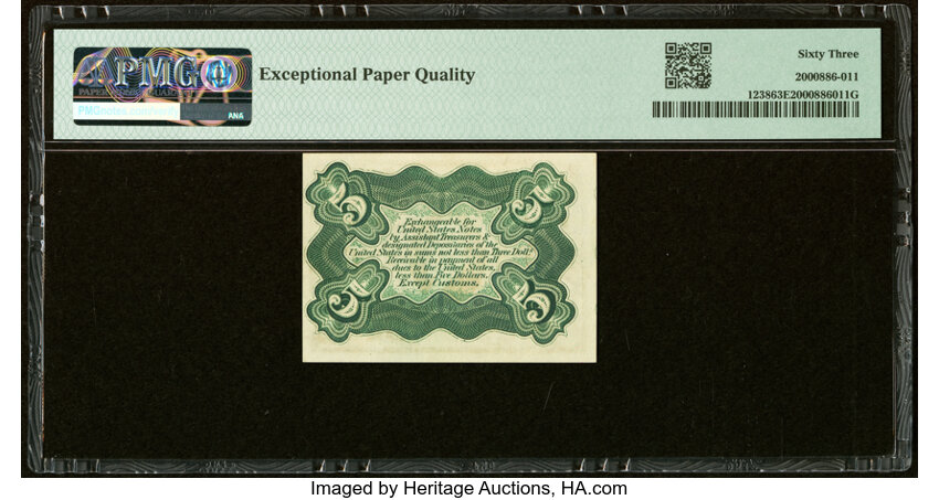 image for:  Head of Spencer Clark 5c PMG CU63 (Fr. 1238)