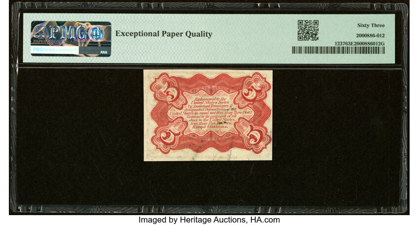 image for:  Head of Spencer Clark 5c PMG CU63 (Fr. 1237)