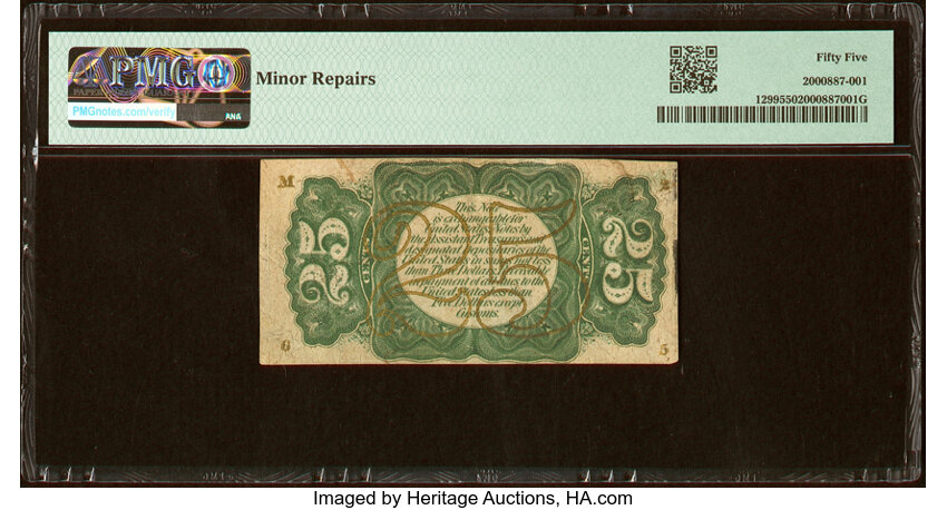 image for:  Bust of Wm.Fessenden 25c PMG AU55 (Fr. 1299)