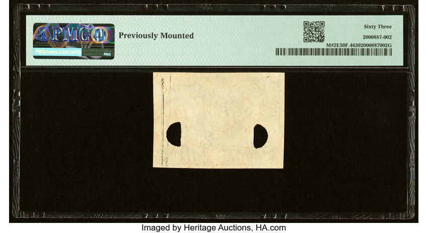 image for:  Head of George Washington in Bronze Oval Frame 50c PMG CU63 (Fr. 1316)