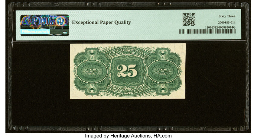 image for:  Bust of George Washington 25c PMG CU63 (Fr. 1301)