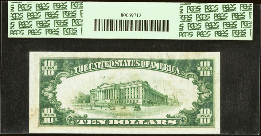 image for: Fr. 1860-A $10 1929 Federal Reserve Bank Note. PCGS Gem New 65PPQ....