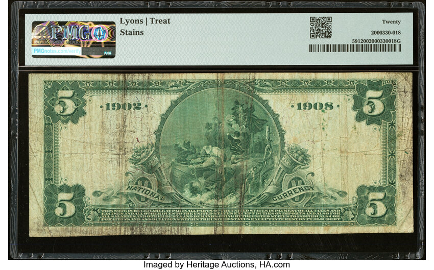 image for: Hillsboro, IL - $5 1902 Date Back Fr. 591 The Peoples National Bank Ch. # (M)8006 PMG Very Fine 20....