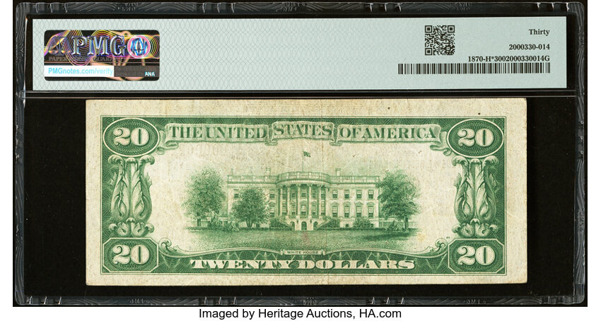 image for: Fr. 1870-H* $20 1929 Federal Reserve Bank Star Note. PMG Very Fine 30....