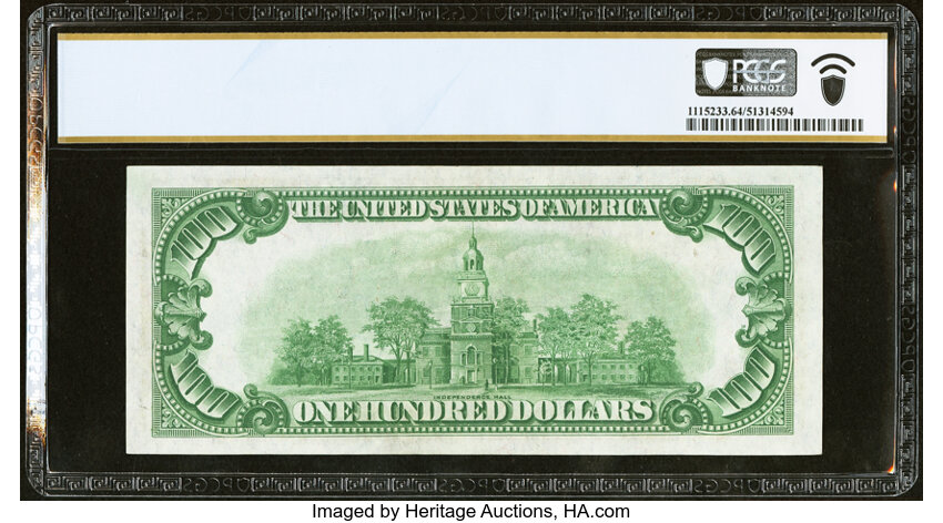 image for: Fr. 2150-L $100 1928 Federal Reserve Note. PCGS Banknote Choice Unc 64....
