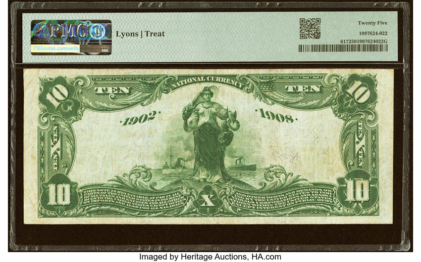 image for: Houston, TX - $10 1902 Date Back Fr. 617 The First National Bank Ch. # (S)1644 PMG Very Fine 25....