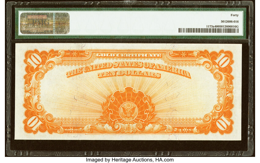 image for: Fr. 1173a $10 1922 Gold Certificate PMG Extremely Fine 40....