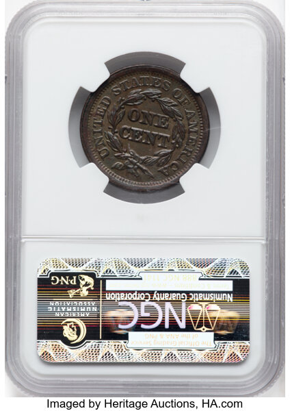 image for: 1851 N-12 1c NGC MS63 BN