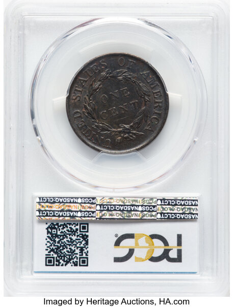image for: 1818 N-10 1c PCGS MS62 BN