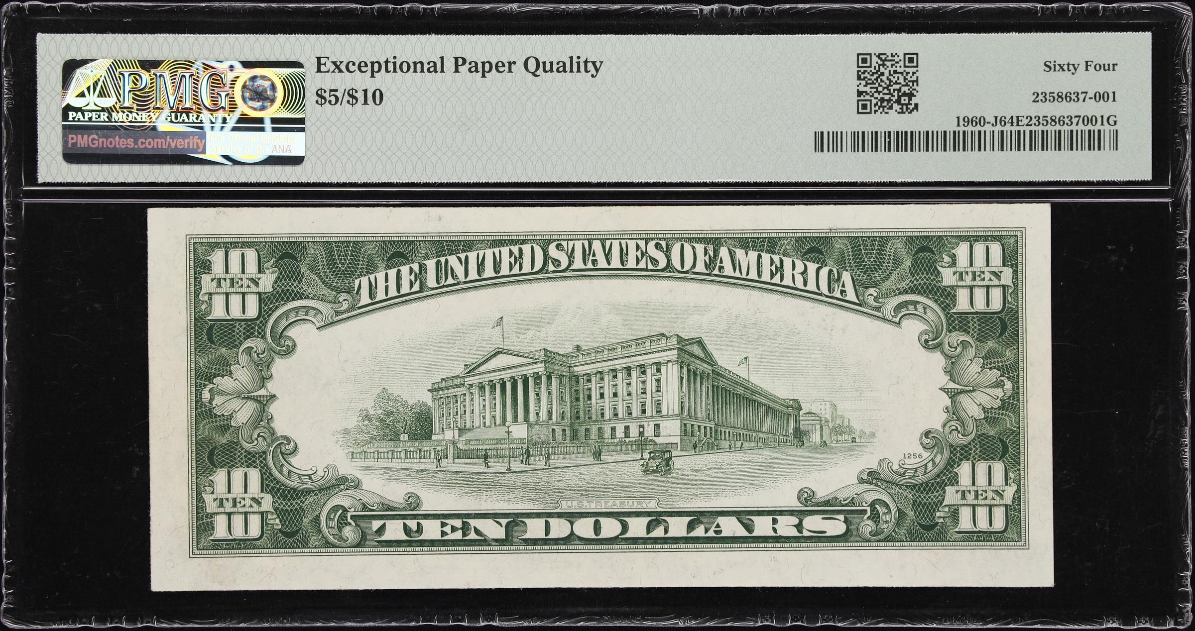 image for: Fr. 1960-J. 1934D $5 / $10 Federal Reserve Note. Kansas City. PMG Choice Uncirculated 64 EPQ. Dual Denomination Error.
