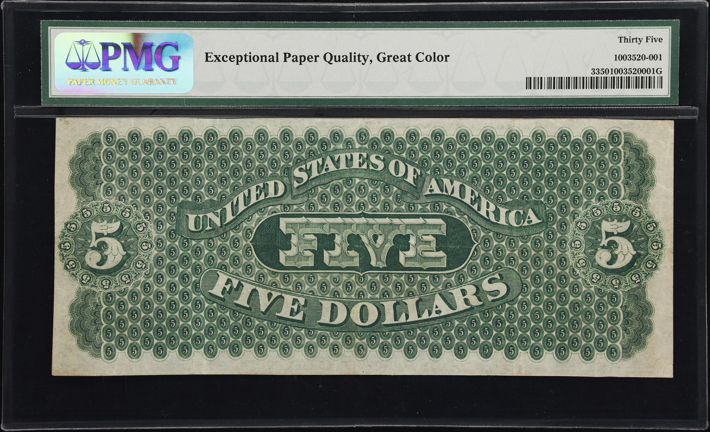 image for: Fr. 3. 1861 $5 Demand Note. PMG Choice Very Fine 35 EPQ.