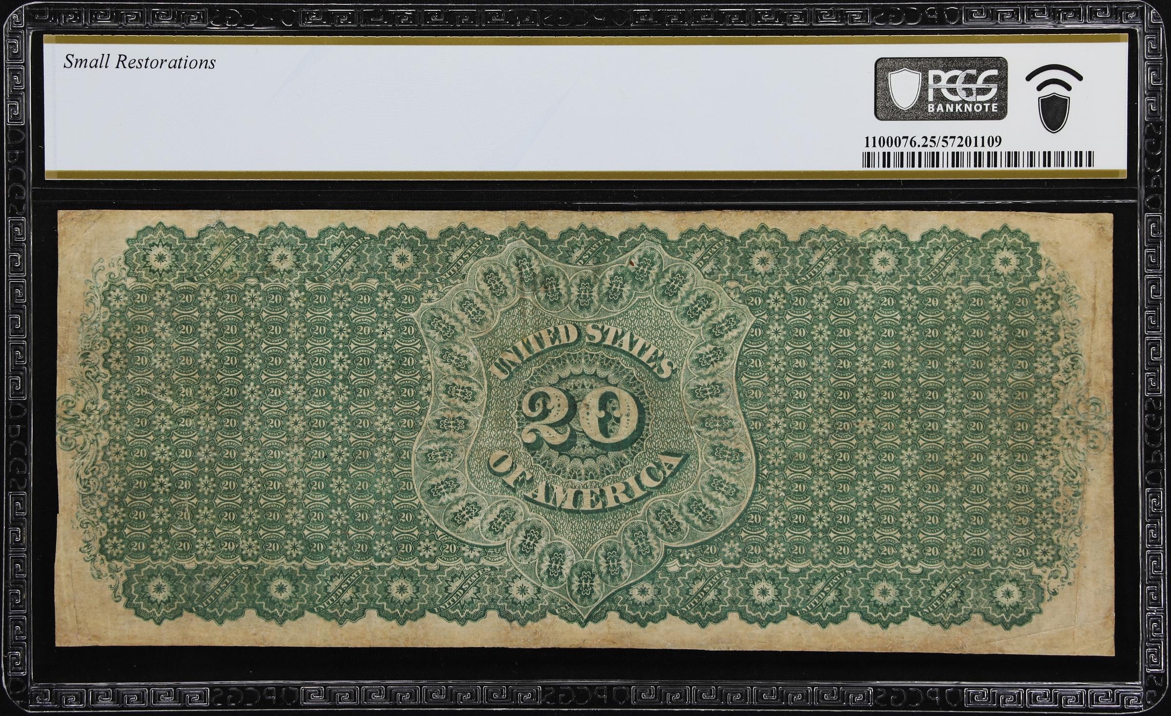 image for: Fr. 13. 1861 $20 Demand Note. PCGS Banknote Very Fine 25 Details. Small Restorations.