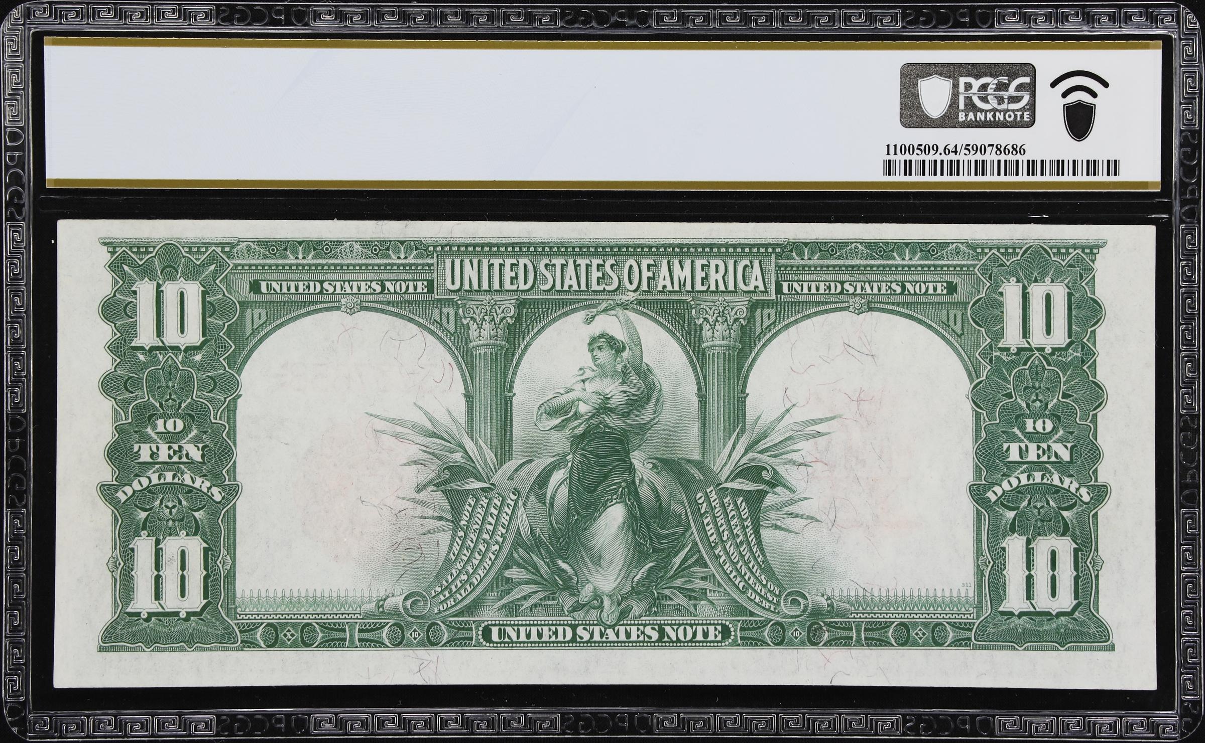 image for: Fr. 120. 1901 $10 Legal Tender Note. PCGS Banknote Choice Uncirculated 64 PPQ.