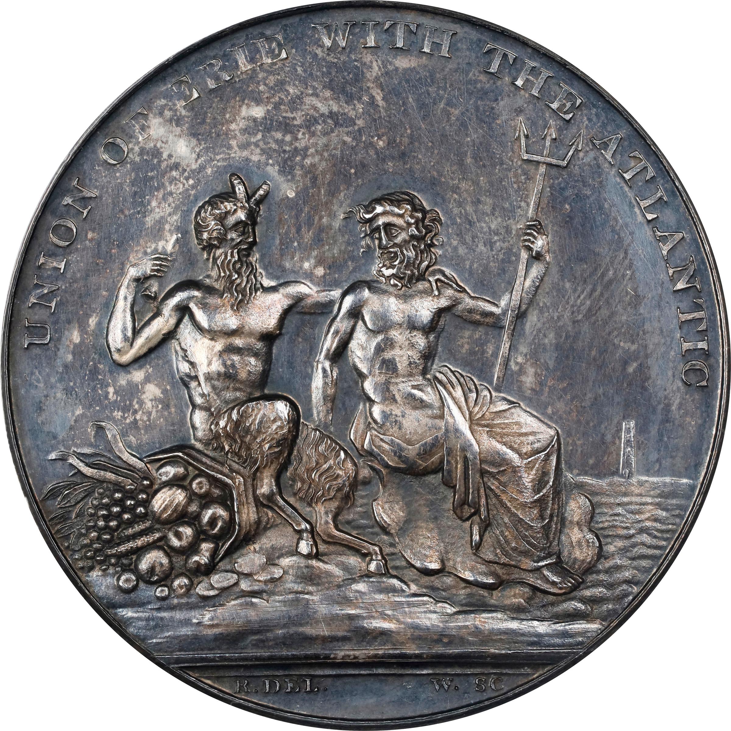 image for: 1826 Erie Canal Completion Medal. HK-1000. Rarity-6. Silver. Unc Details--Scrape (PCGS).