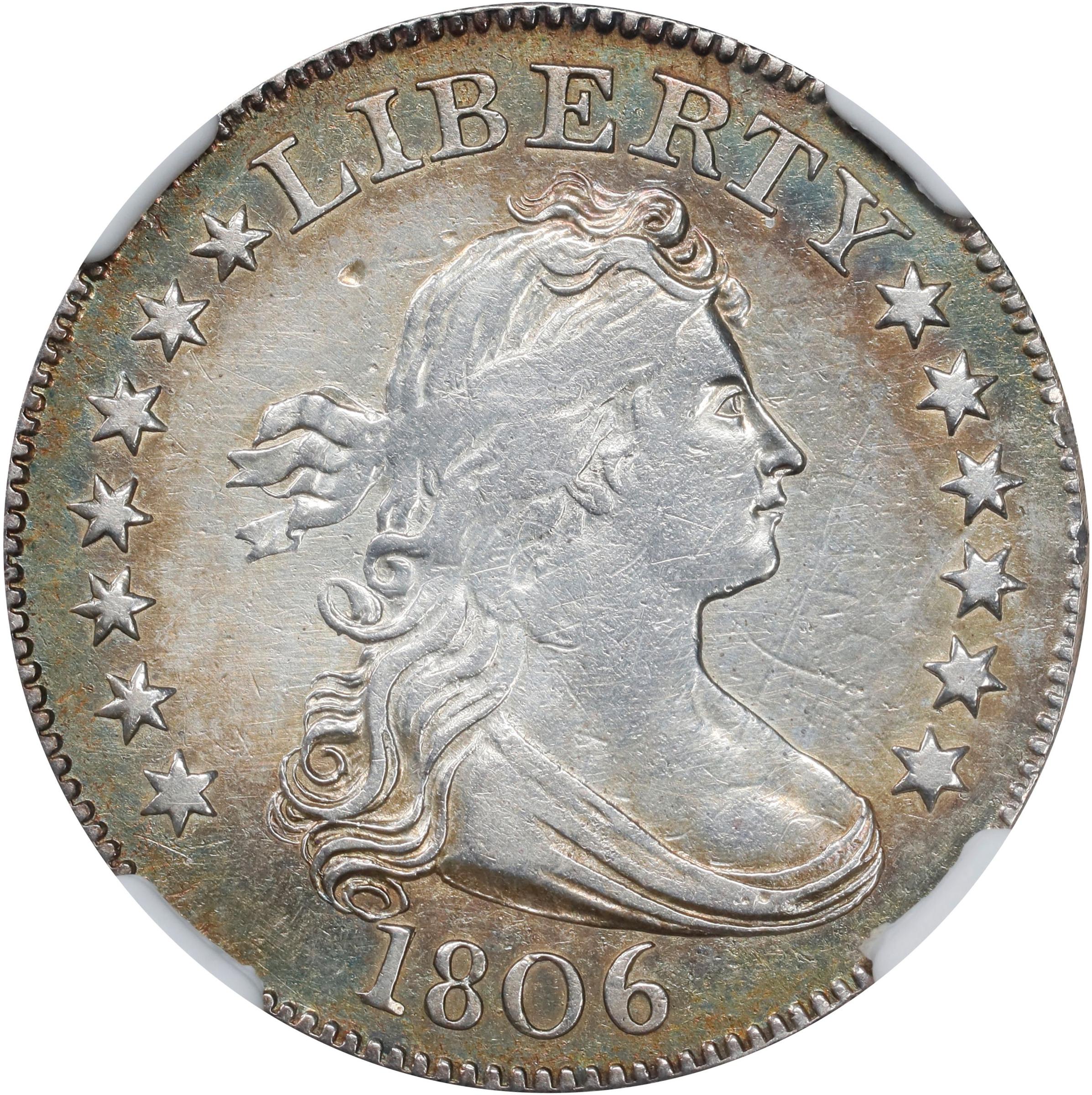 image for: 1806 Draped Bust Quarter. B-7. Rarity-5. EF Details--Polished (NGC).
