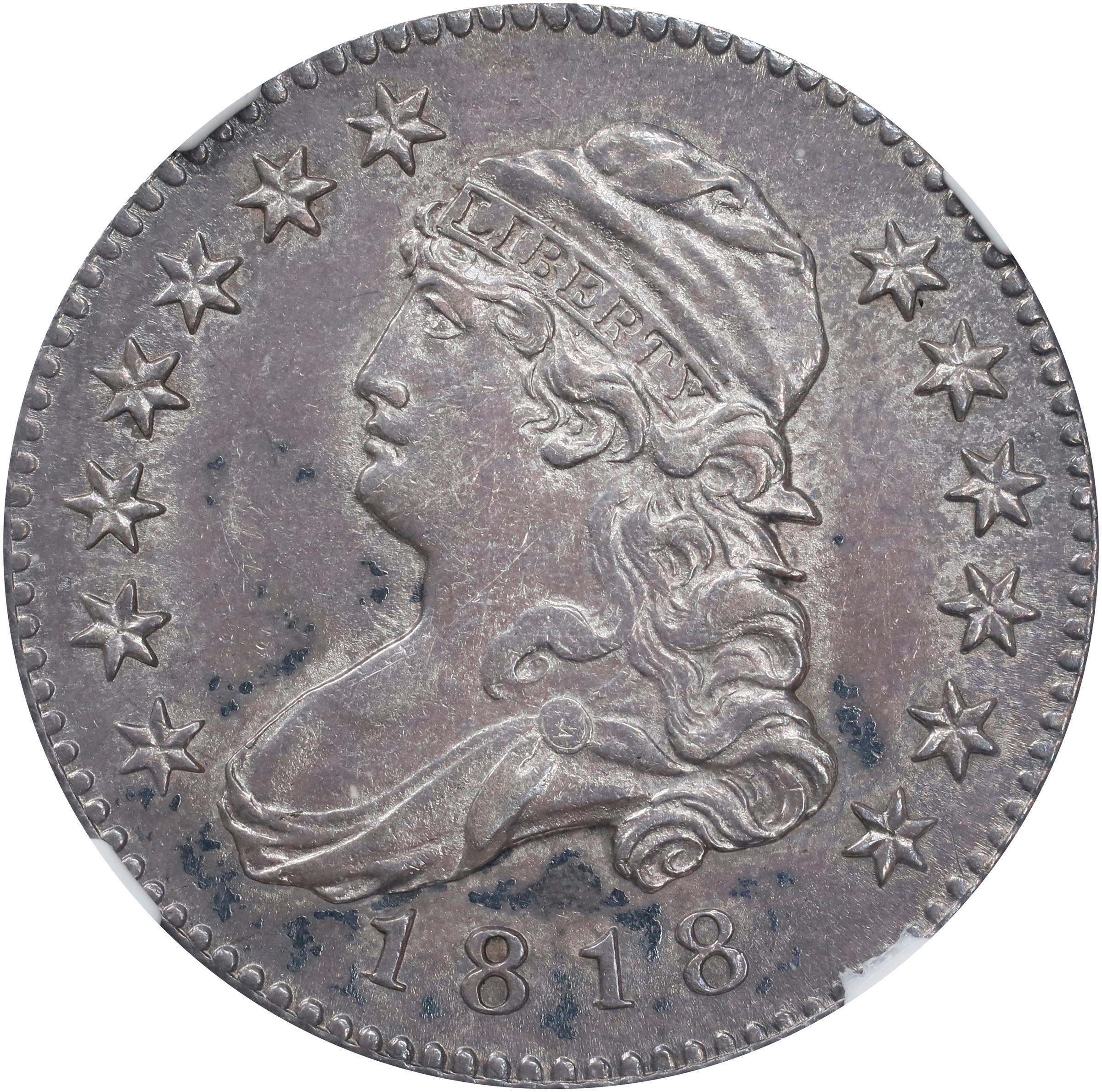 image for: 1818/'5' Capped Bust Quarter. B-3. Rarity-3. AU Details--Improperly Cleaned (NGC).