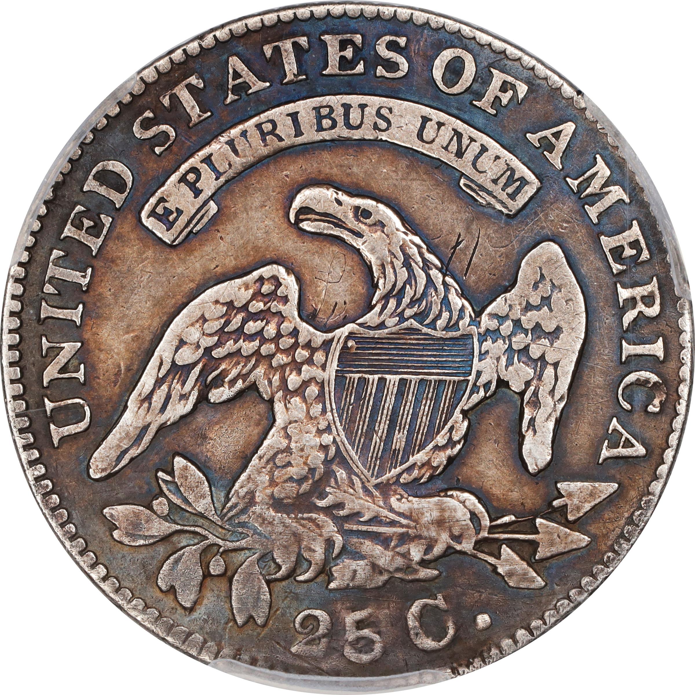image for: 1823/2 Capped Bust Quarter. B-1. Rarity-5+. EF Details--Plugged (PCGS).