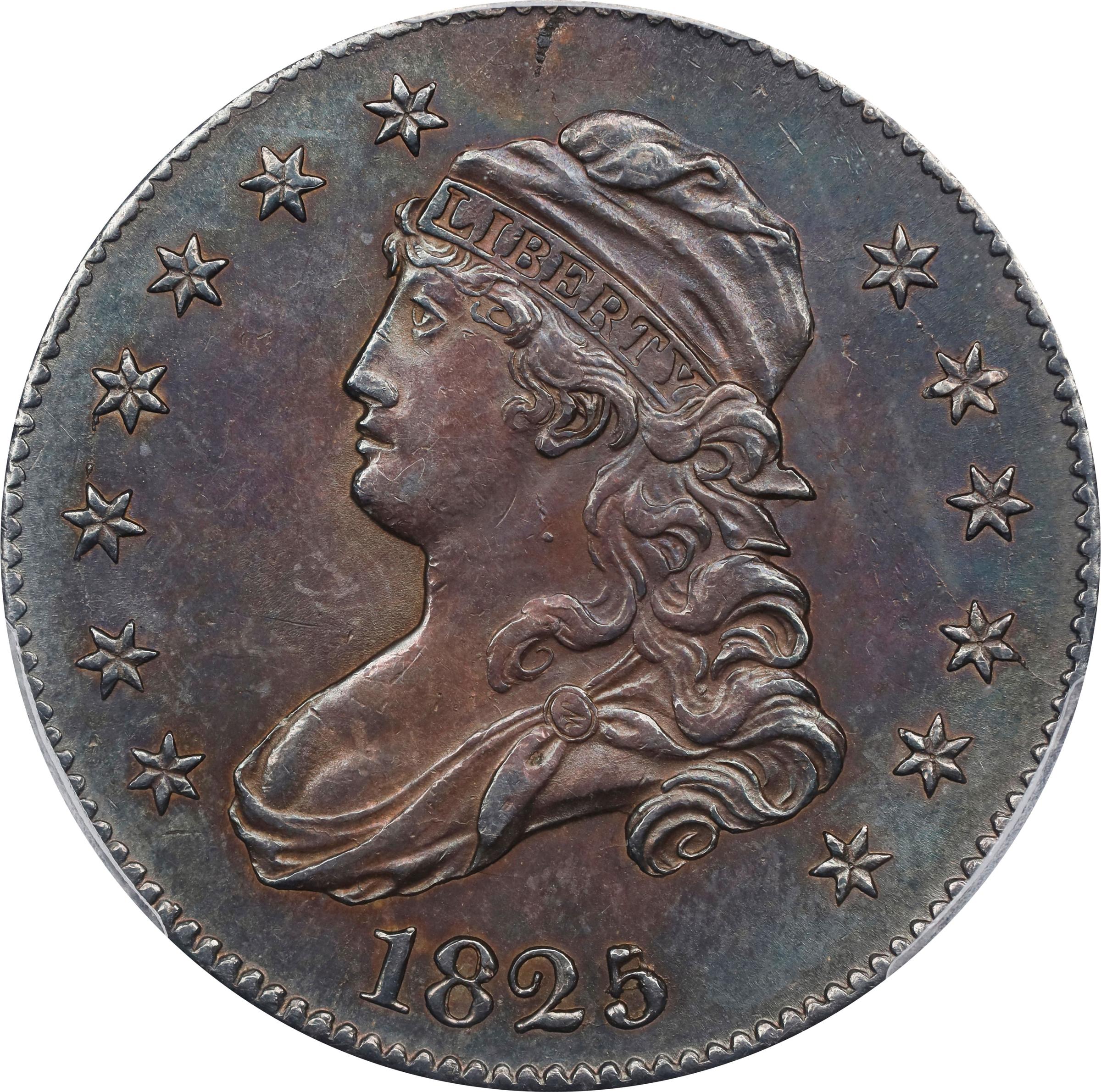 image for: 1825/4/2 Capped Bust Quarter. B-3. Rarity-3. AU Details--Cleaned (PCGS).