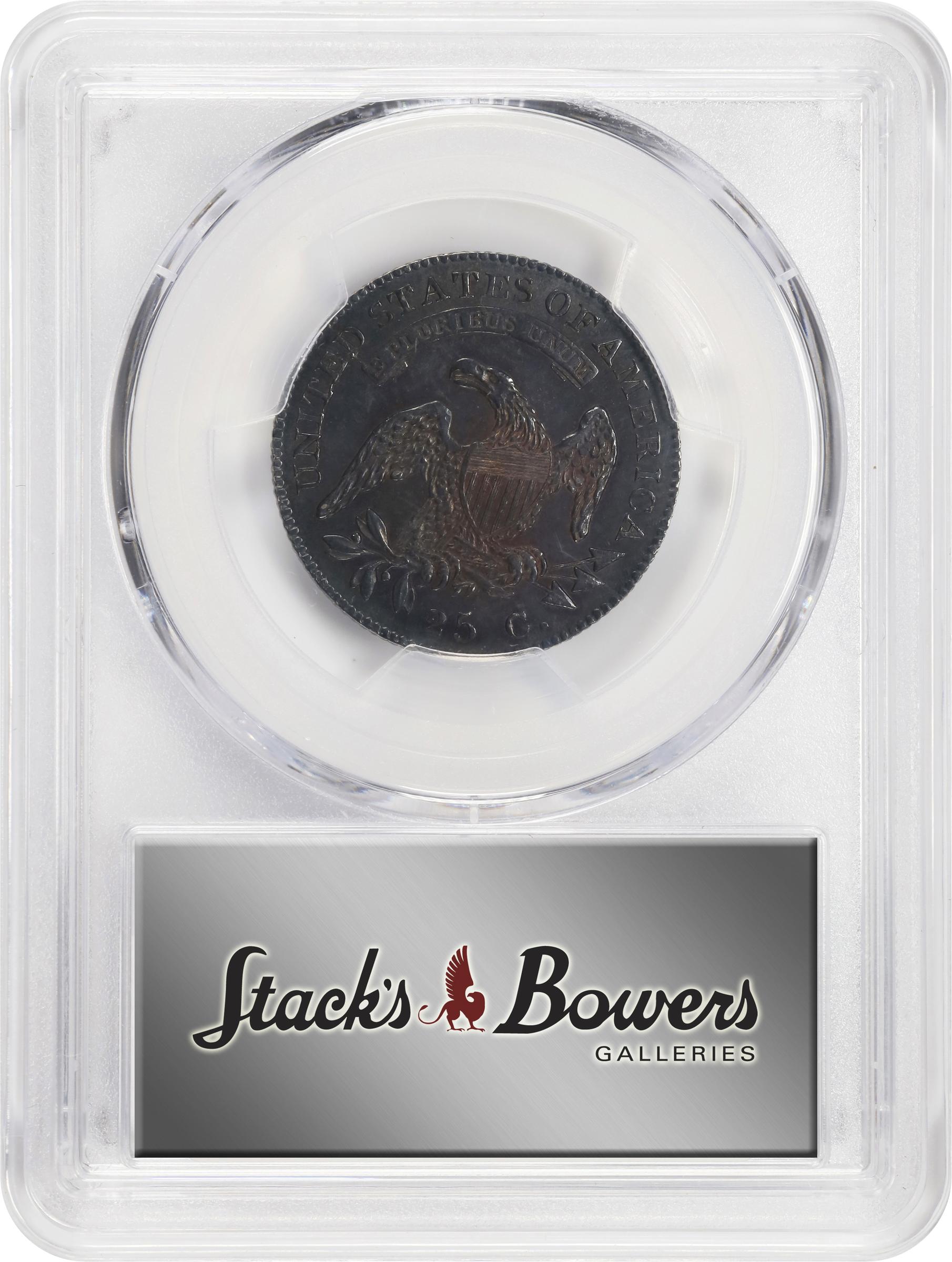 image for: 1825/4/2 Capped Bust Quarter. B-3. Rarity-3. AU Details--Cleaned (PCGS).