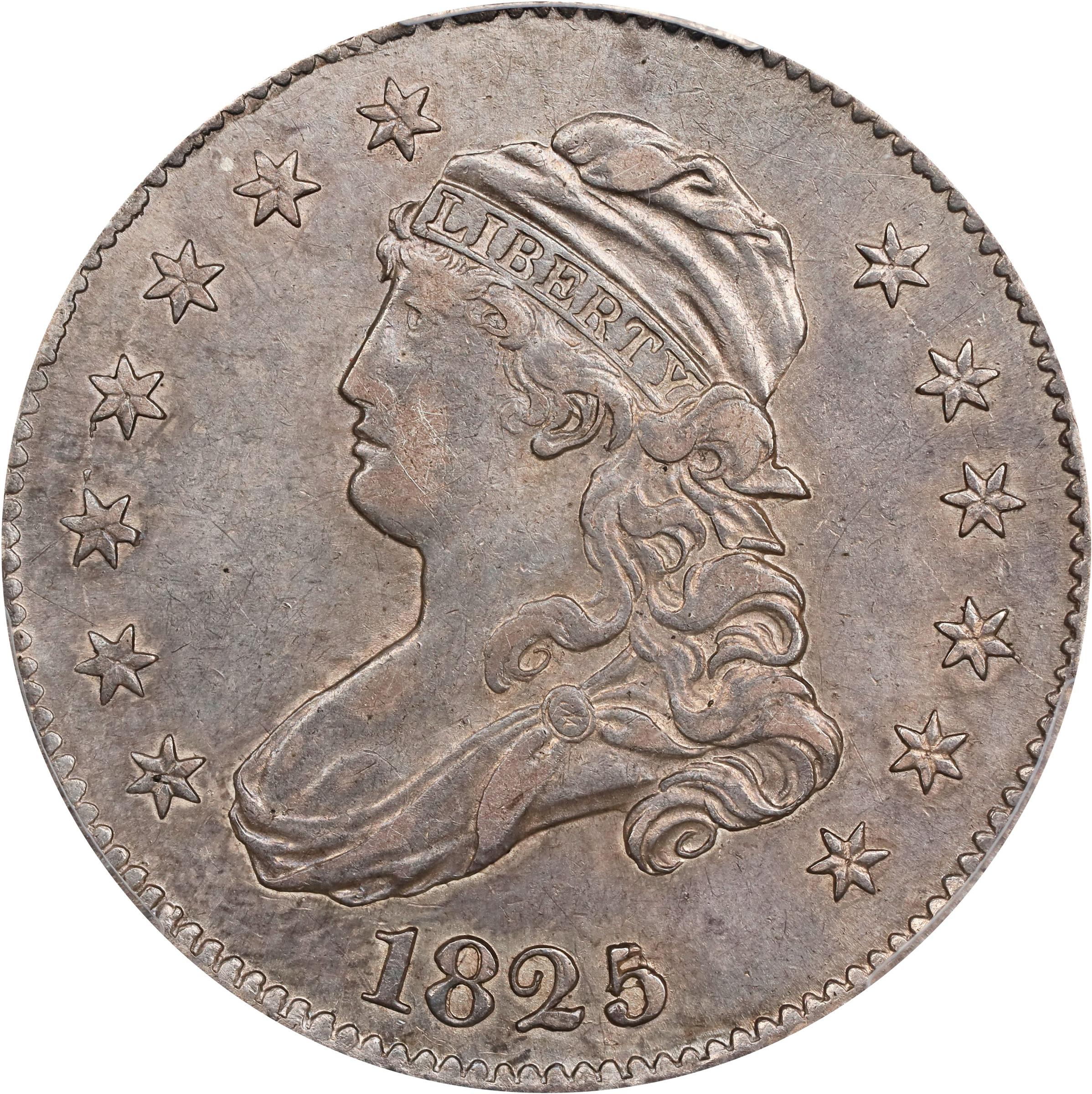 image for: 1825/4/2 Capped Bust Quarter. B-3. Rarity-3. AU Details--Surfaces Smoothed (PCGS).