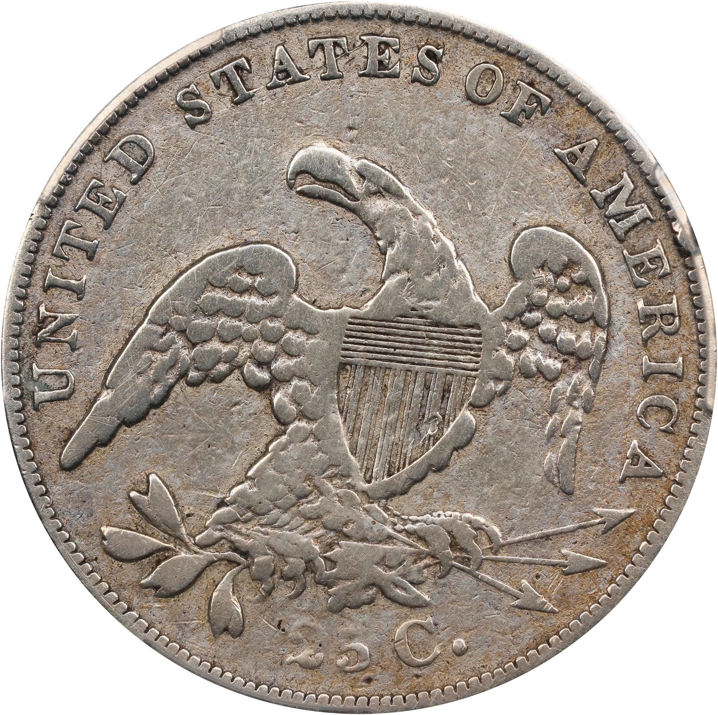 image for: 1836 Capped Bust Quarter. B-5. Rarity-6+. VF Details--Cleaned (PCGS).