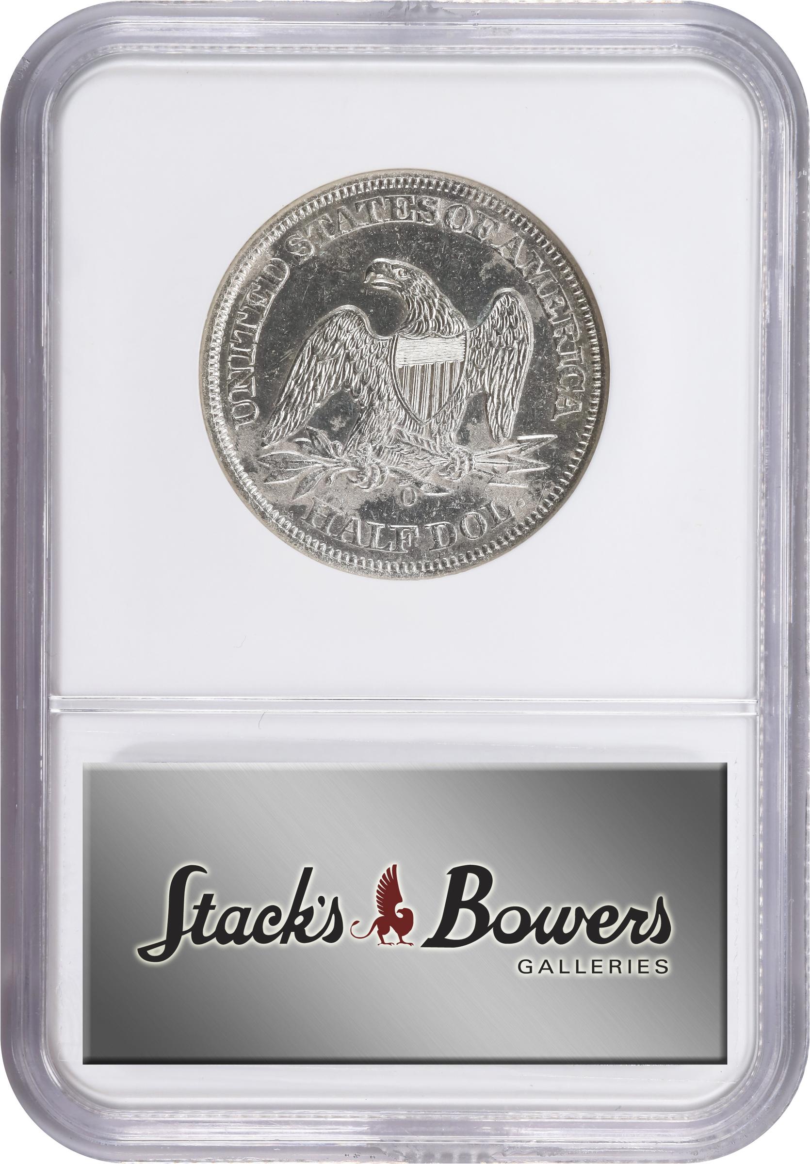 image for: 1861-O Liberty Seated Half Dollar. Confederate States Issue. W-10. Rarity-4. Shipwreck Effect (B) Unc (NGC).