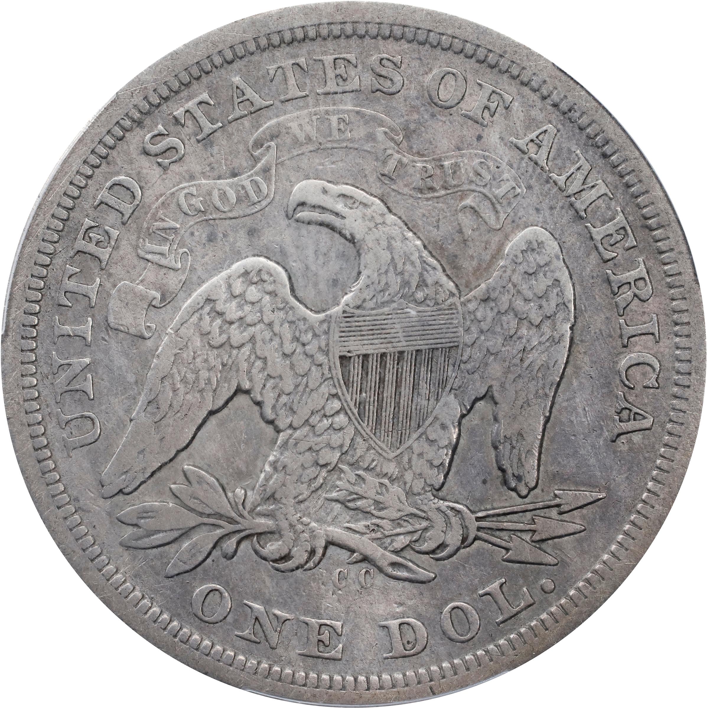 image for: 1873-CC Liberty Seated Silver Dollar. OC-1. Rarity-4+. VG Details--Repaired (PCGS).