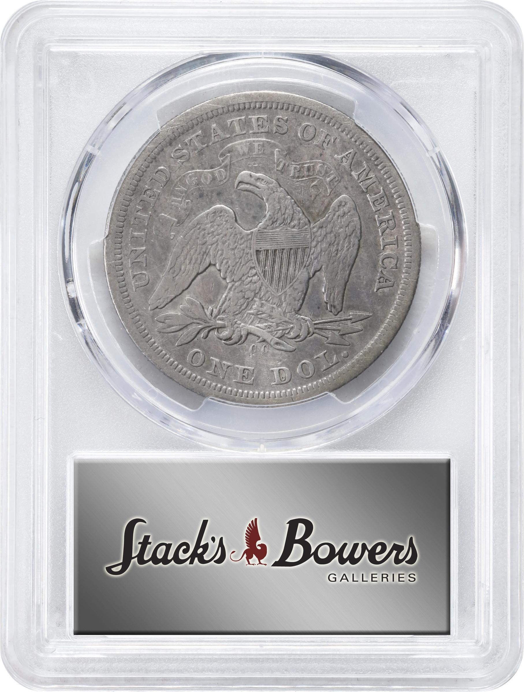 image for: 1873-CC Liberty Seated Silver Dollar. OC-1. Rarity-4+. VG Details--Repaired (PCGS).
