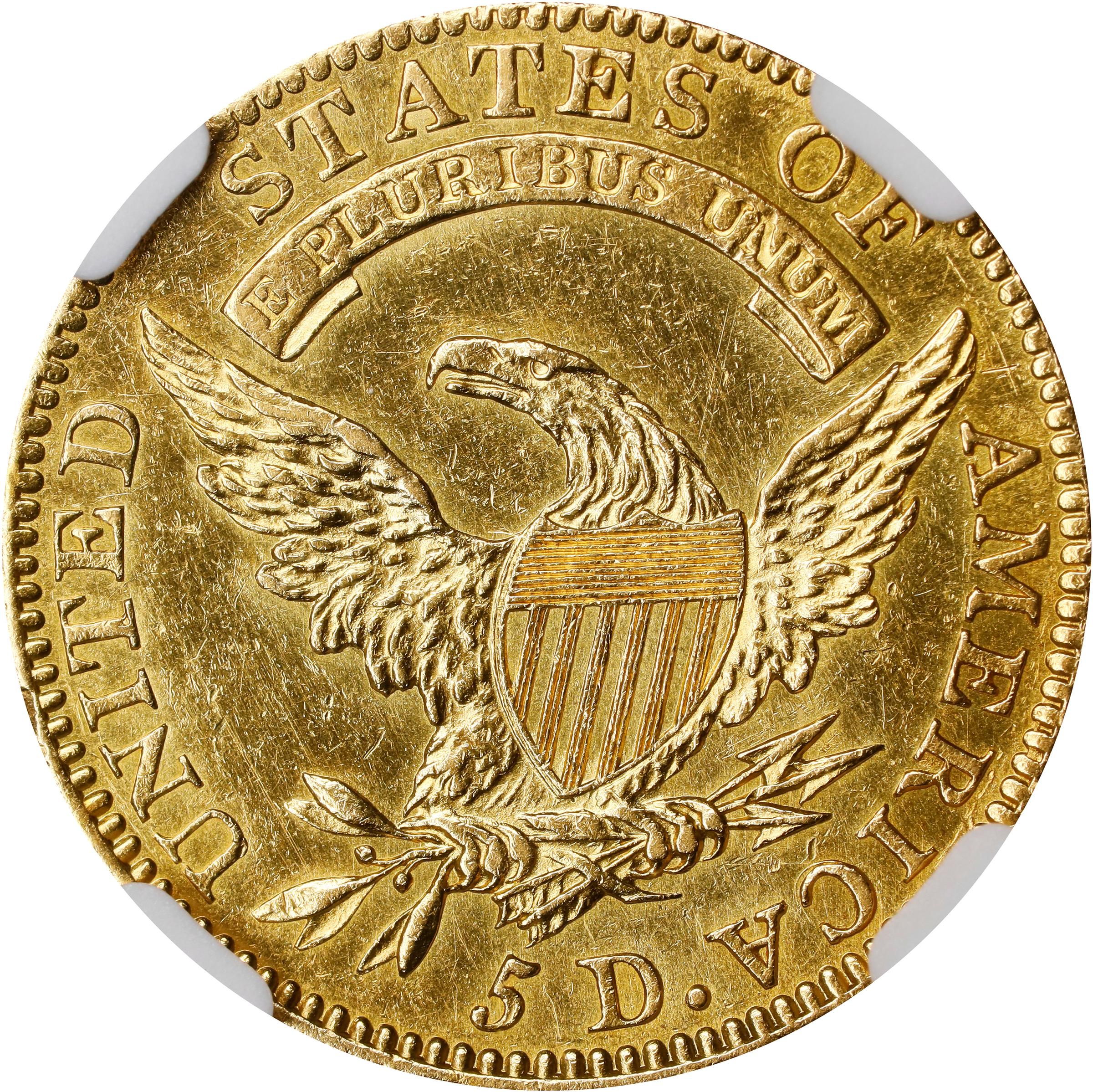 image for: 1811 Capped Bust Left Half Eagle. BD-2. Rarity-3. Small 5. Unc Details--Cleaned (NGC).