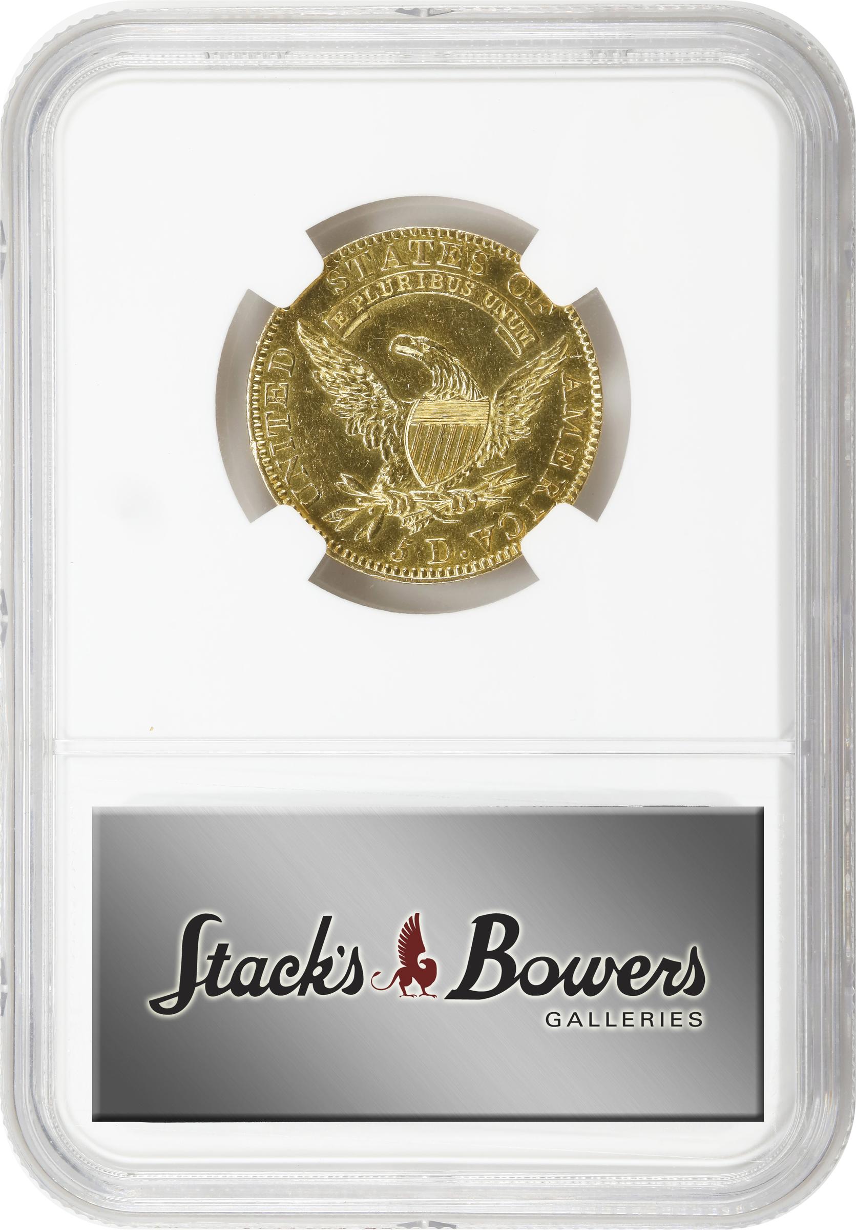 image for: 1811 Capped Bust Left Half Eagle. BD-2. Rarity-3. Small 5. Unc Details--Cleaned (NGC).