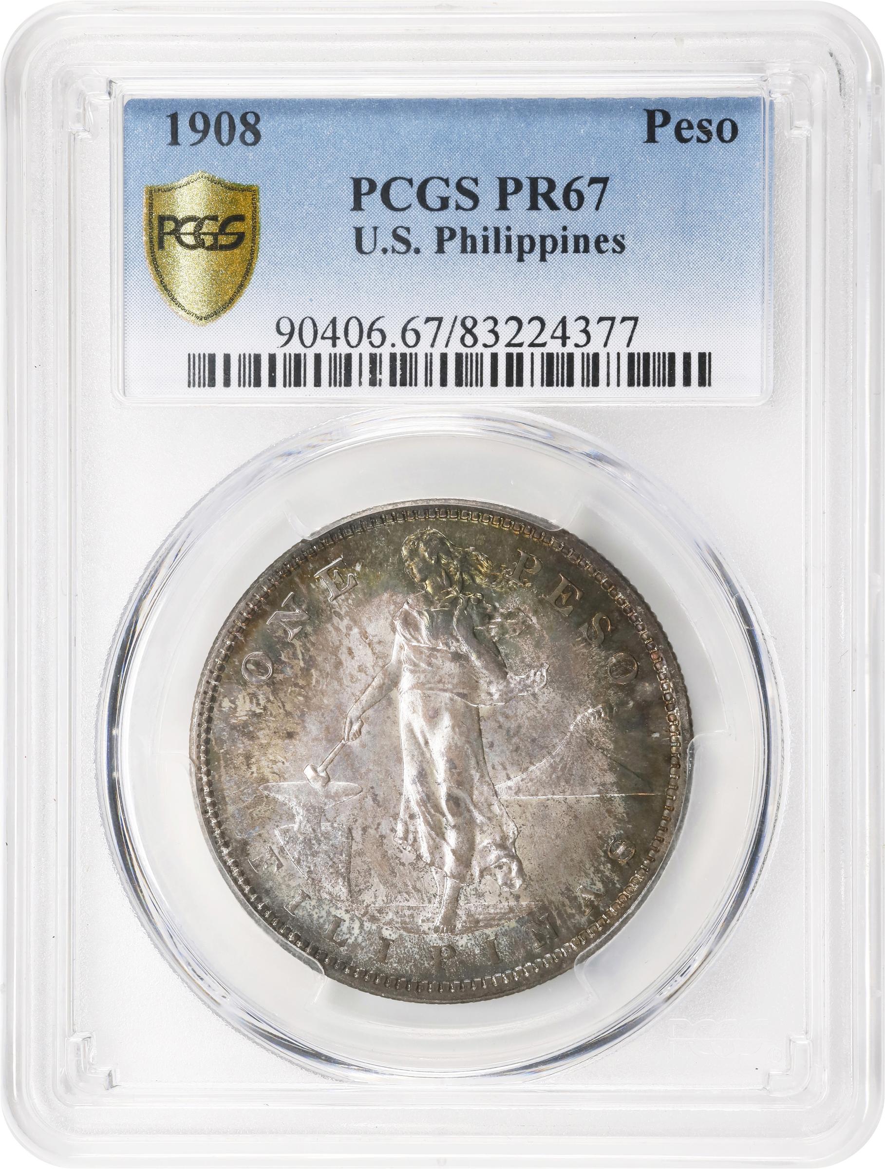 image for: PHILIPPINES. Proof Set (7 Pieces), 1908. Philadelphia Mint. All PCGS Certified.