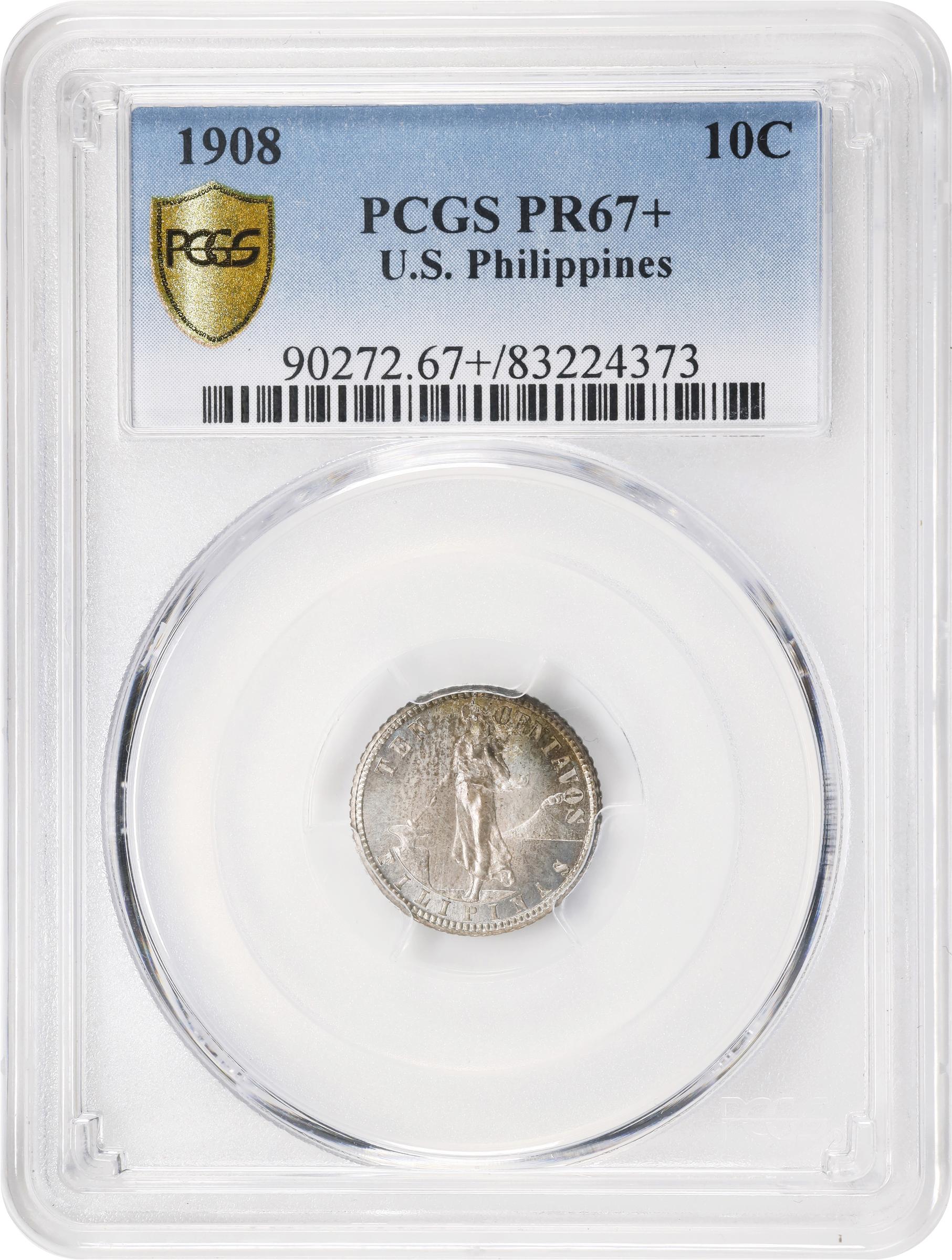 image for: PHILIPPINES. Proof Set (7 Pieces), 1908. Philadelphia Mint. All PCGS Certified.