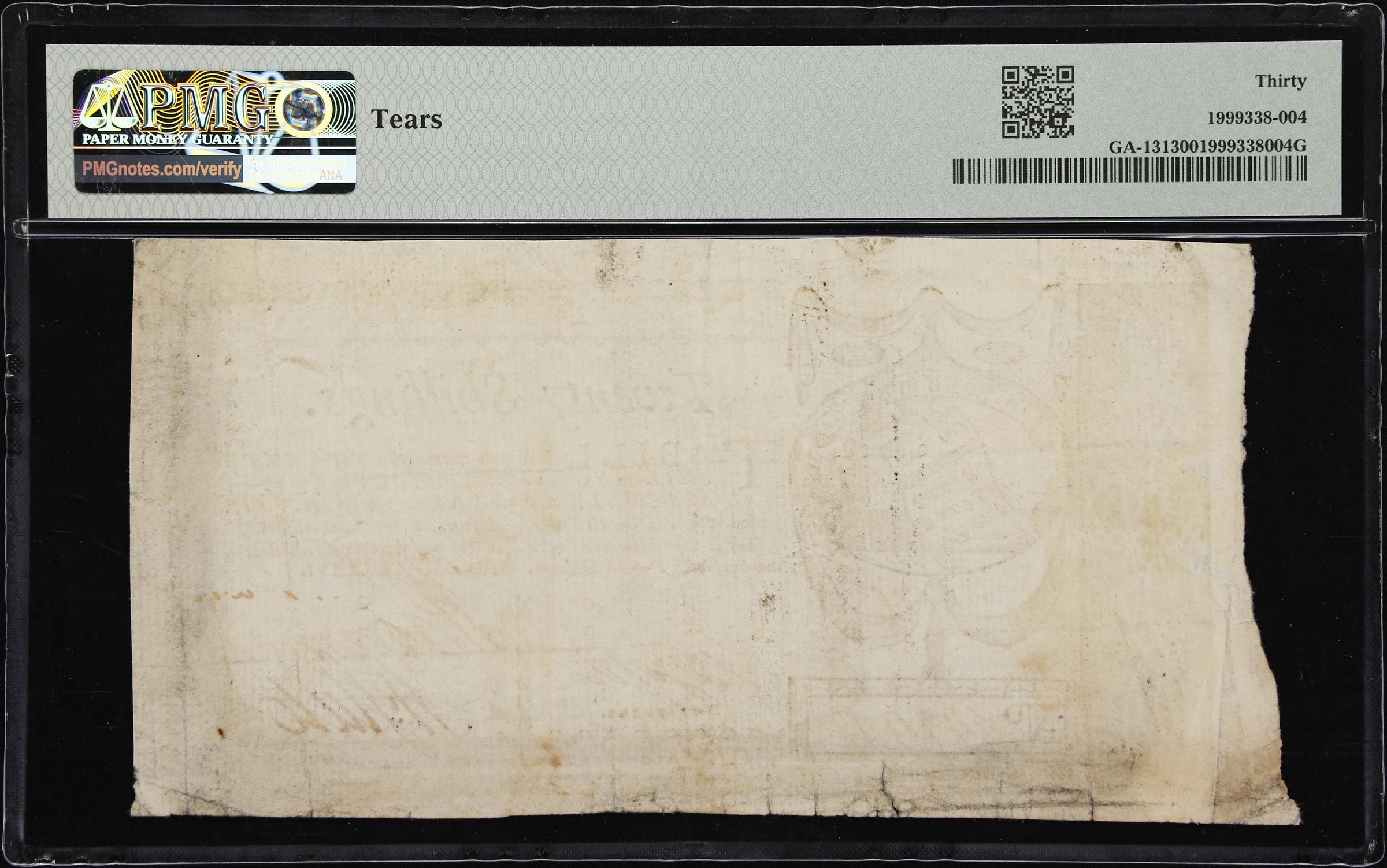 image for: GA-131. Georgia. October 16, 1786. 20 Shillings. PMG Very Fine 30.